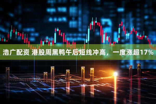 浩广配资 港股周黑鸭午后短线冲高，一度涨超17%